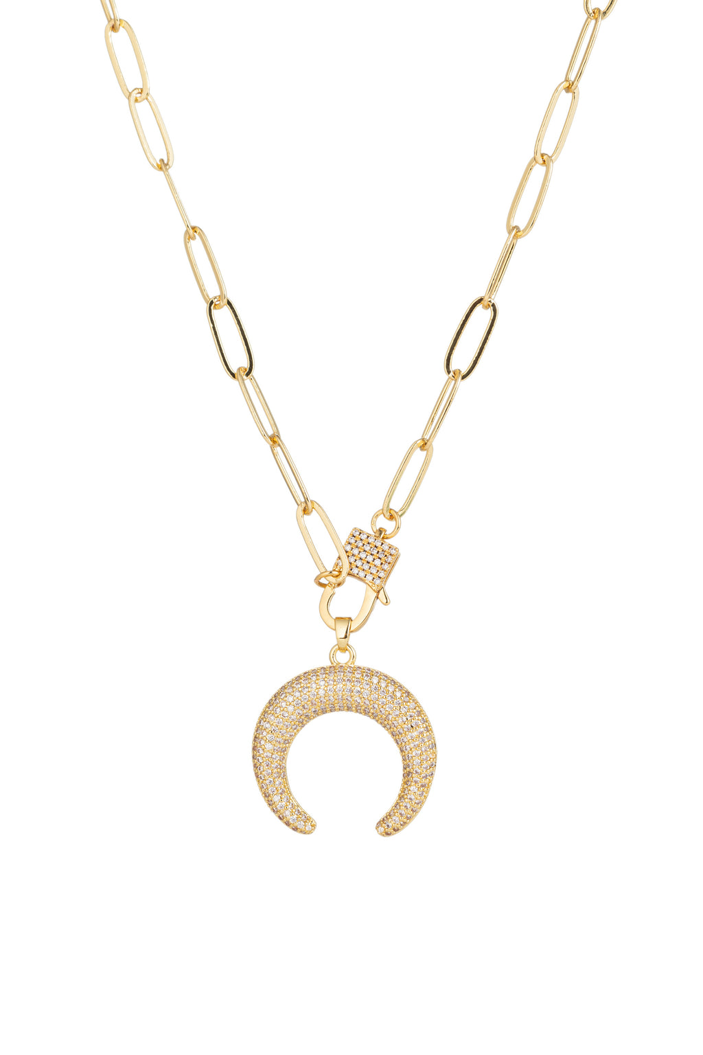 Women's 18k Gold Plated Lock Necklace – Eye Candy Los Angeles