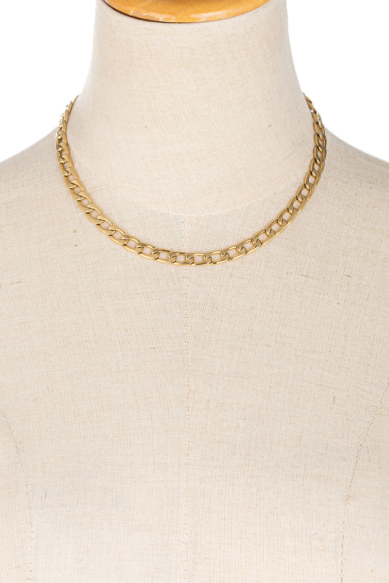 Aretha Round Link Chain Necklace Brass – INK+ALLOY, LLC