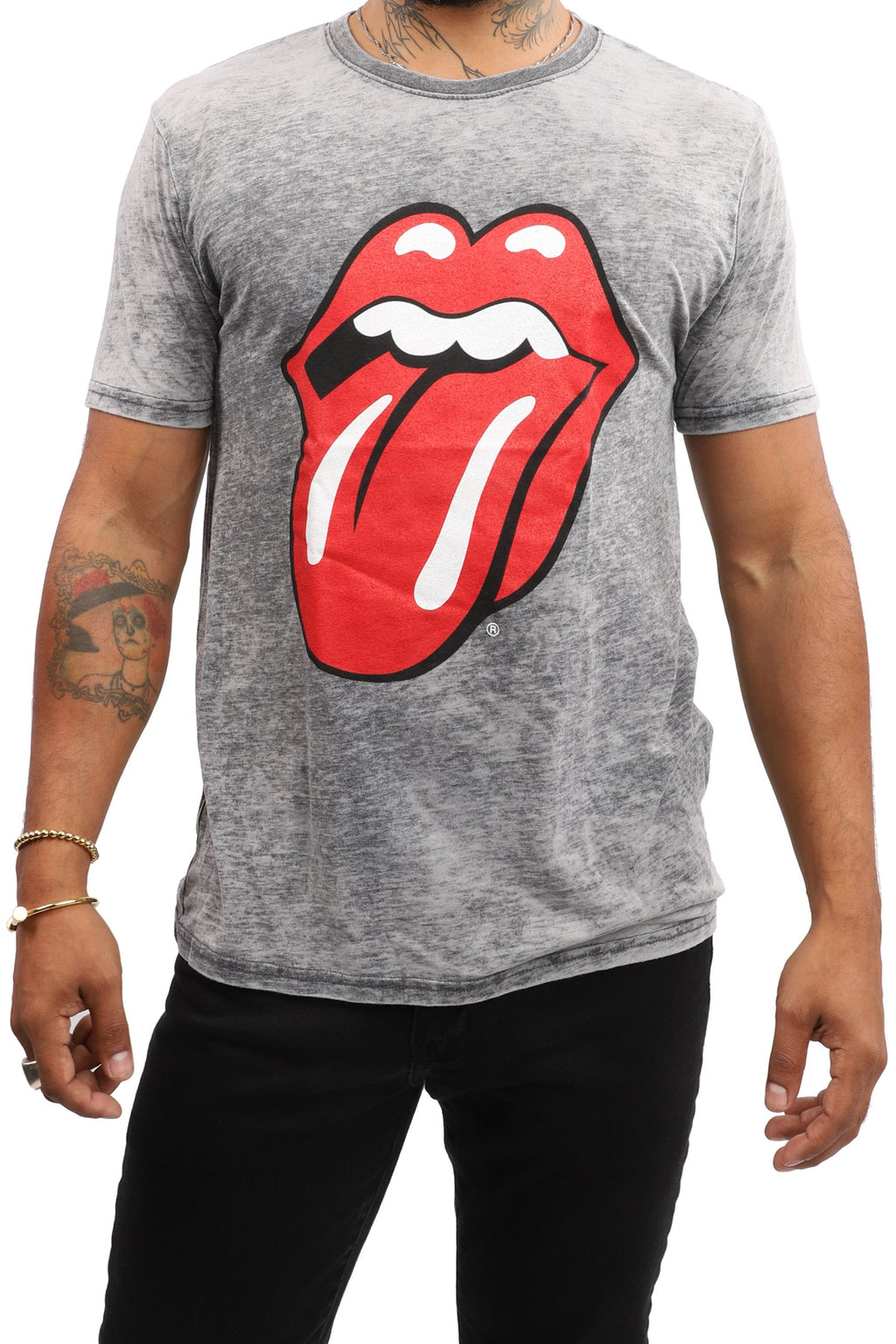 [Es ist seit dem Erscheinen des Verkaufs populär geworden] Rolling Stones Eye Angeles Los \'78 T-Shirt Black Logo Tongue – - Tour Candy 