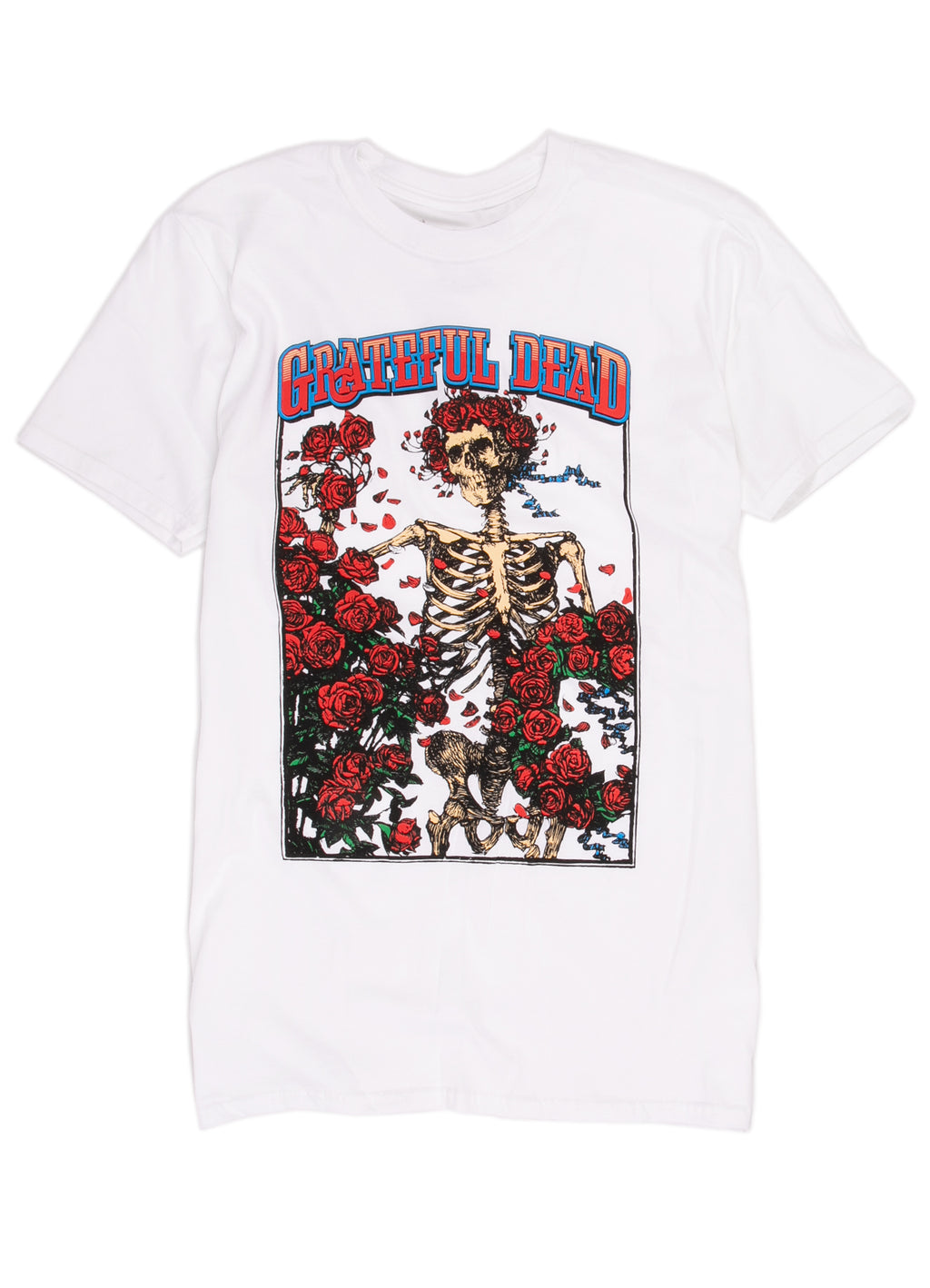 Essex Unisex Grateful Dead T-Shirt - Skull & Roses - Black L