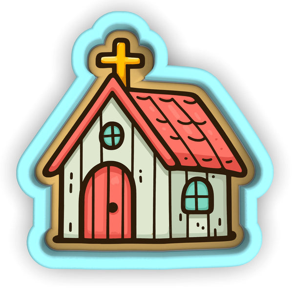 Church Cookie Cutter | Stamp | Stencil #1