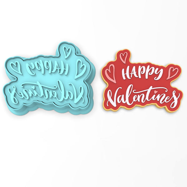 Valentine's Day Cookie Cutters And Stamps 3d Style - Temu