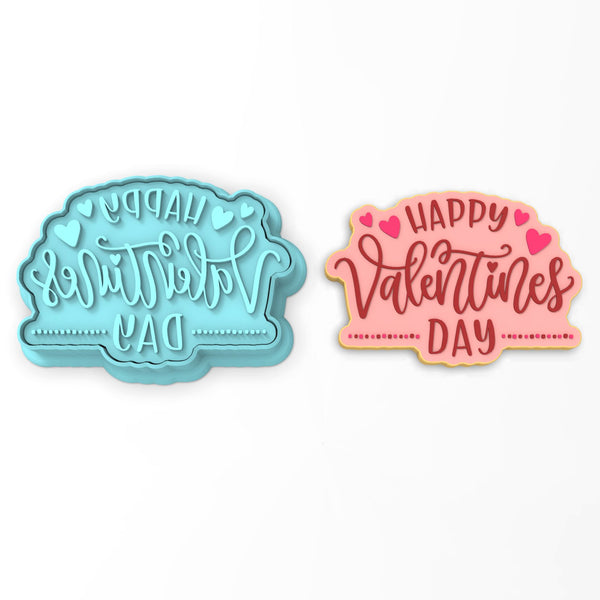 Happy Valentines Day 227-151 Cookie Cutter and Acrylic Stamp