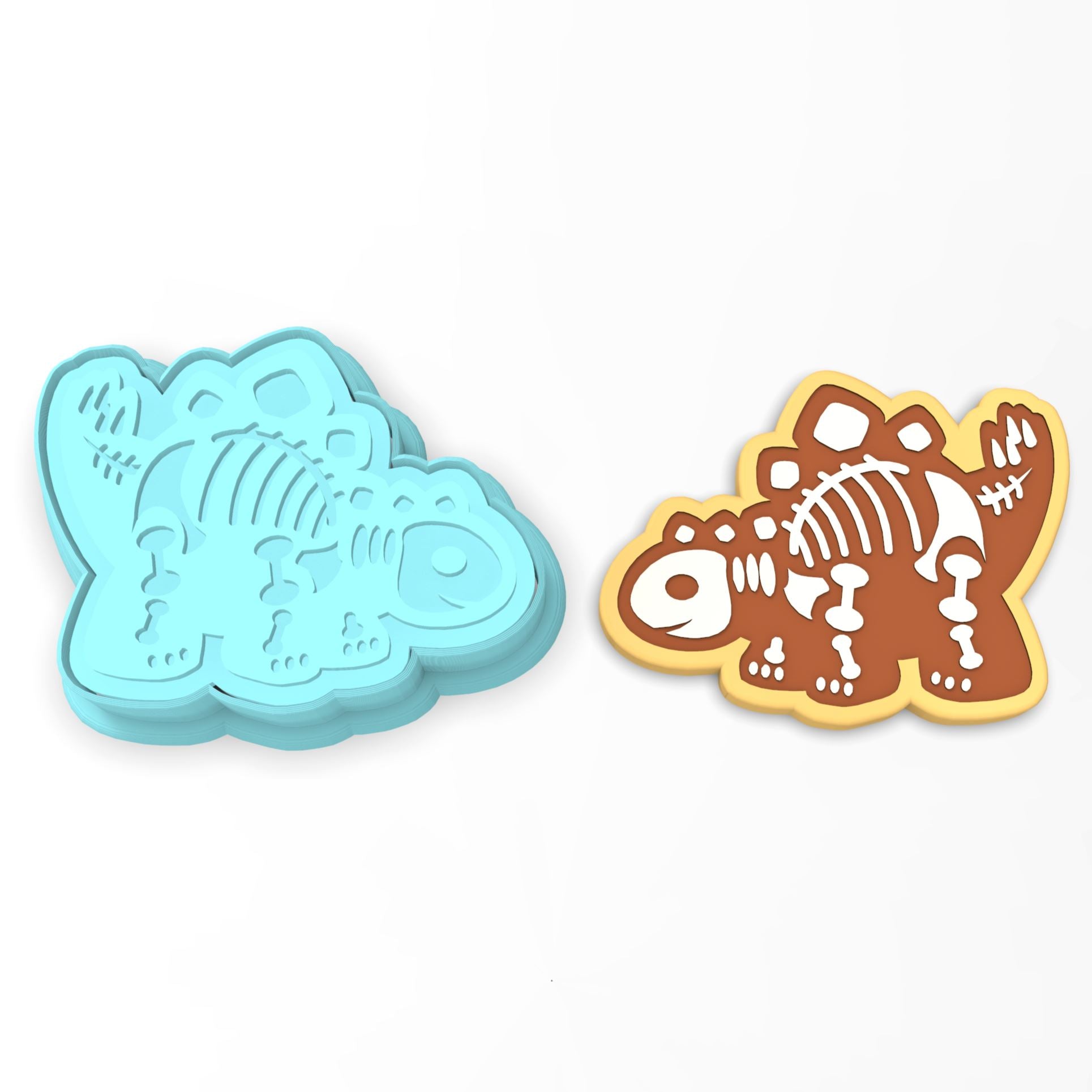 Dinosaur Skeleton Cookie Stencil With Cookie Cutter – Confection Couture  Stencils