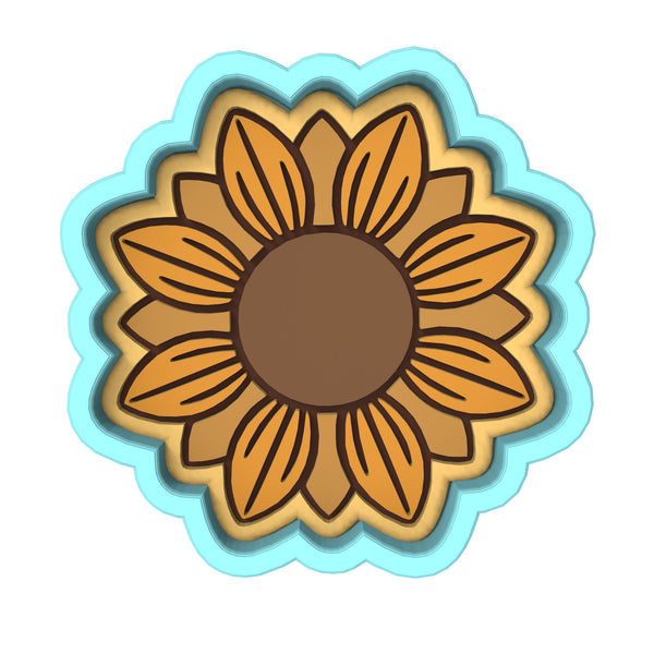 Sunflower Cookie Cutter | Stamp | Stencil #2A