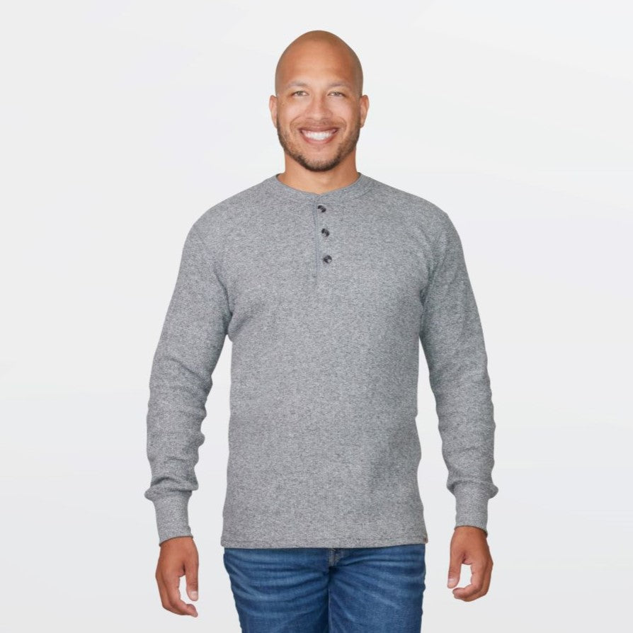 Untamed Thermal Waffle Knit Long Sleeve Shirt (Men)