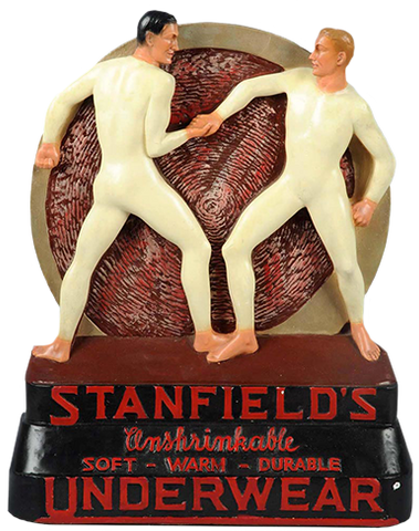 Table sculpture of the Stanfield's Unshrinkable Underwear advertising