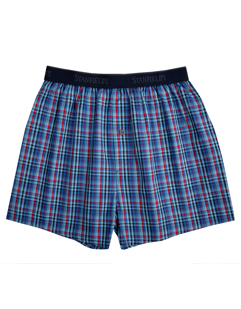 Navy Check Classic Woven Boxers - 2 Pair Pack