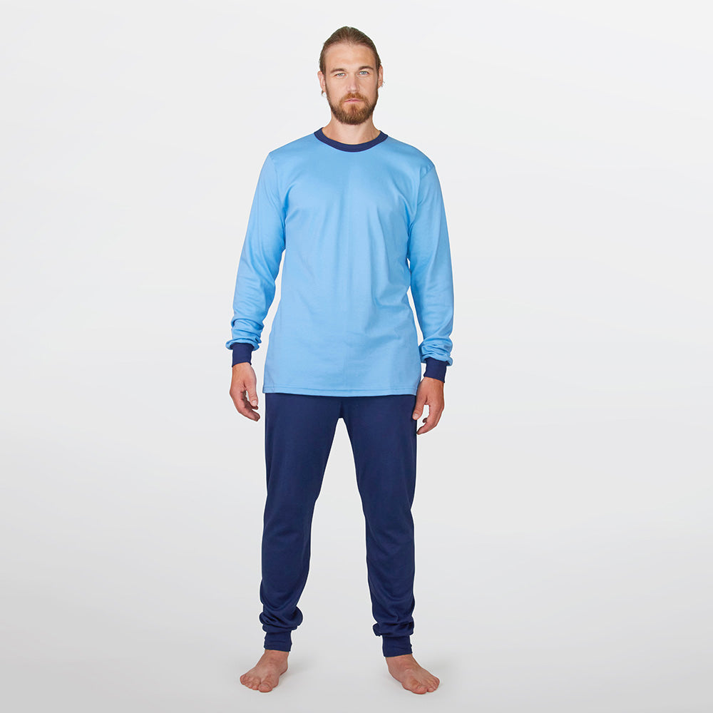 Langgg Male Thermal Underwear Casual Color Warm Long Johns Long