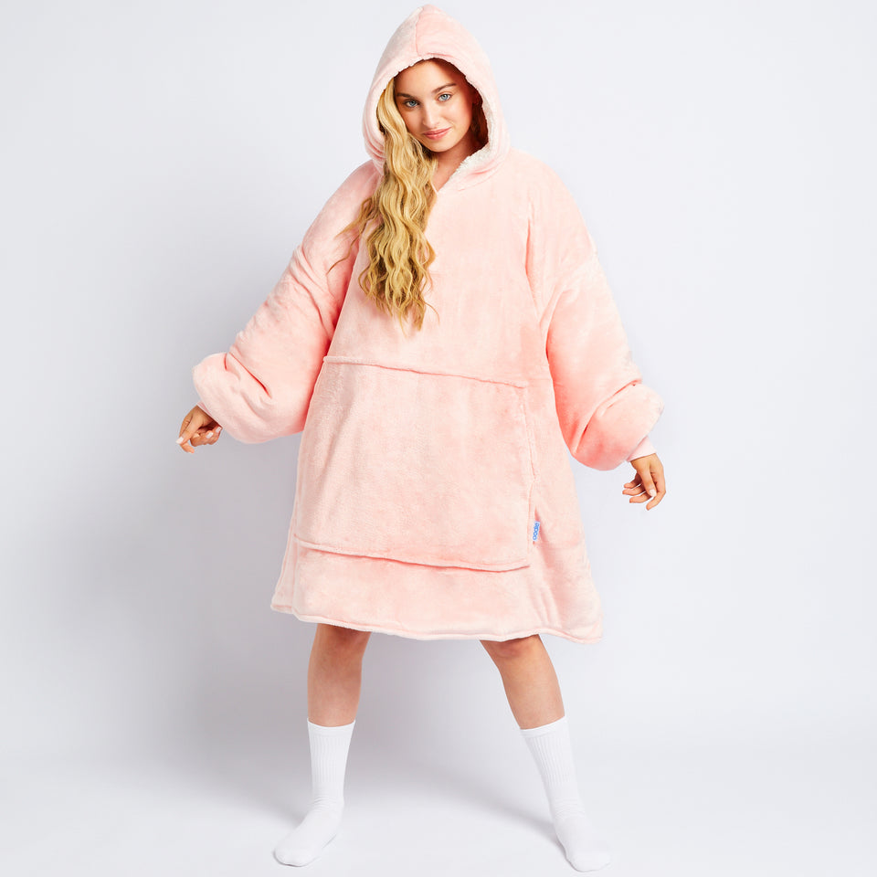 Pink Oodie | Wearable Hooded Blanket – The Oodie Canada