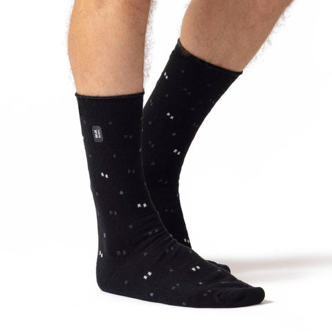 Mens Ultra Lite Cardinal Plain Thermal Socks - Black – Heat Holders