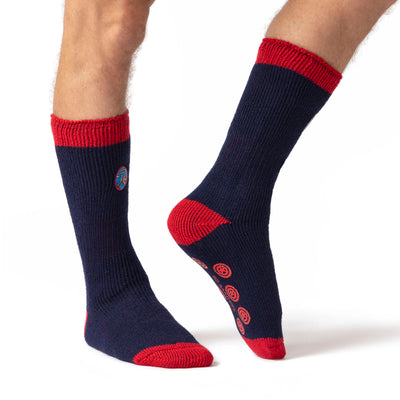 Mens Original Character Slipper Socks - Captain America, Heat Holders