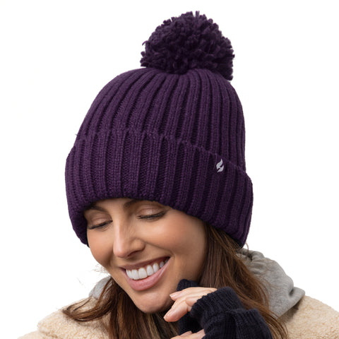 Ladies Chunky Neck Warmer - Purple – Heat Holders