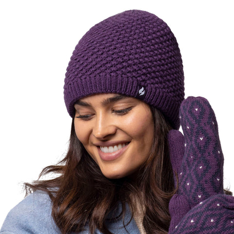 Ladies Chunky Neck Warmer - Purple – Heat Holders