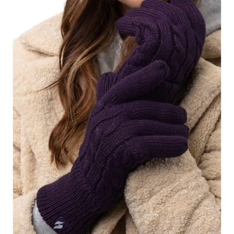 Ladies Chunky Neck Warmer - Purple – Heat Holders