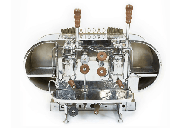 Photo of an old Gaggia espresso machine.