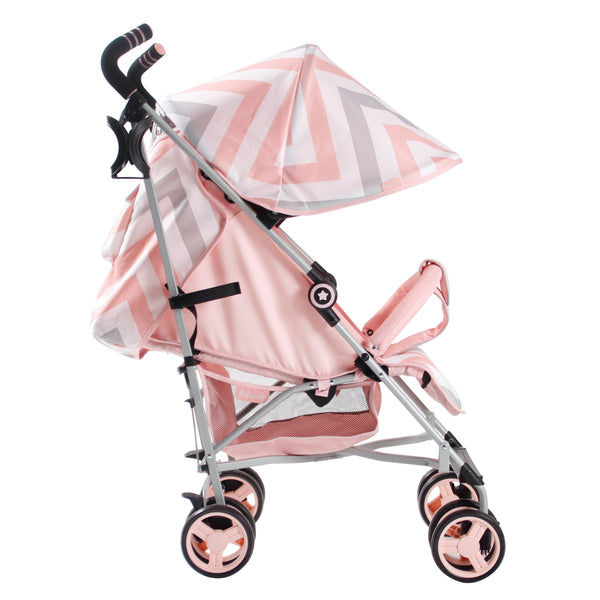 my babiie double stroller pink