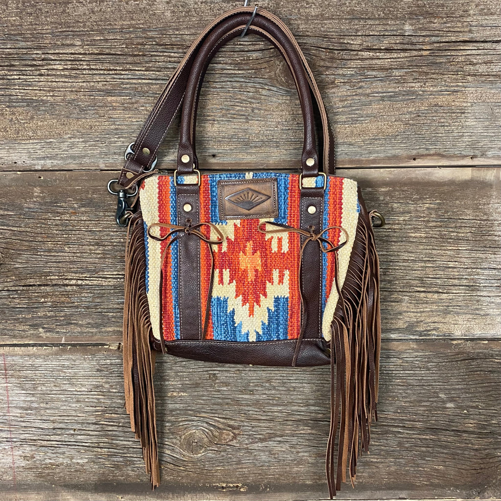 Magby Hairon & Leather Fringe Crossbody Bag