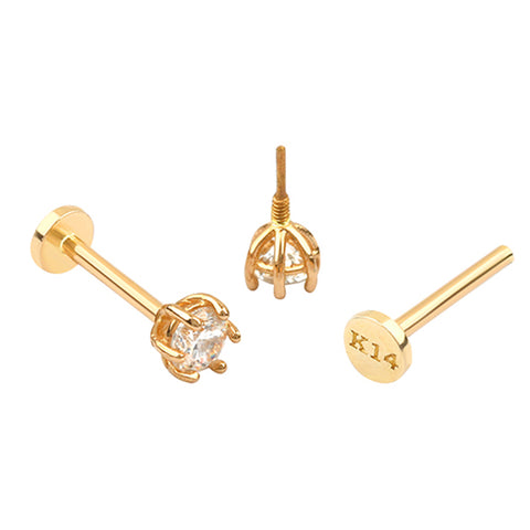 flat back labret Earrings studs