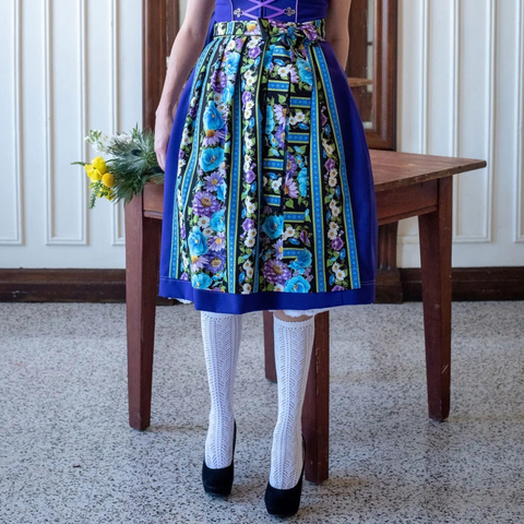 German dirndl dress with medium skirt length