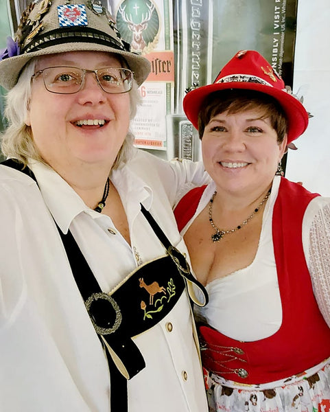 Two smiling women with bavarian hats - Browse the Rare Dirndl website - shipping everywhere