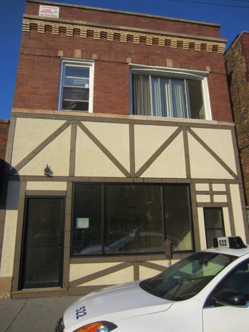 Retail building in the Lincoln Square of Chicago. This area has deep roots to the alpine regions