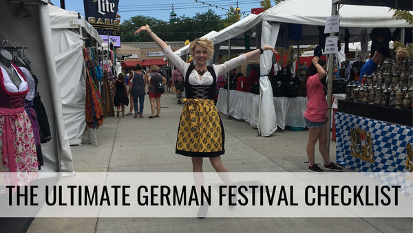 image of a girl wearing a black dirndl at german fest mikwaukee
