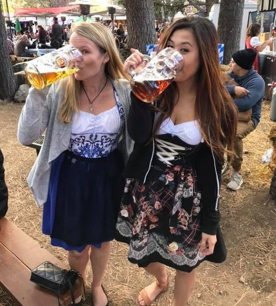 dirndl outfit for oktoberfest with sweater