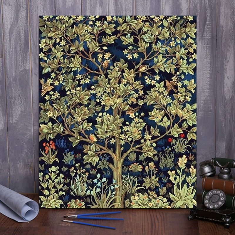 Diy Painting By Numbers Tree Of Life 16 X 40x50cm Moreascraft