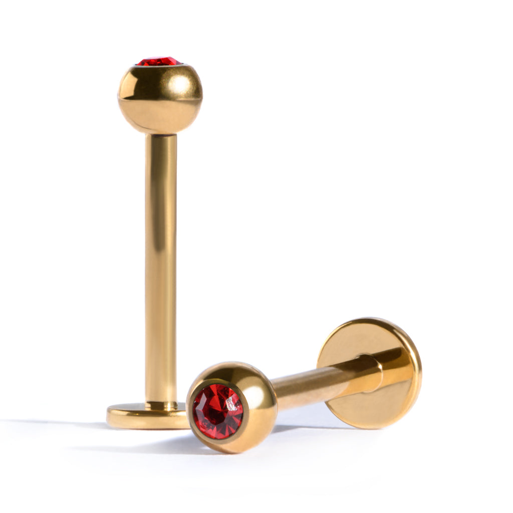 Labret - Gold \u0026 Red - (Titanium) | UK 