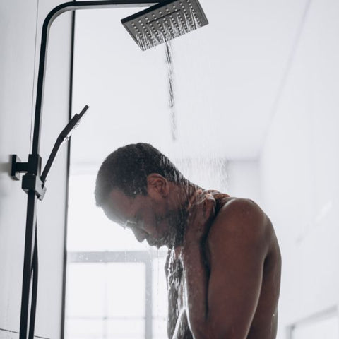 Man taking a shower