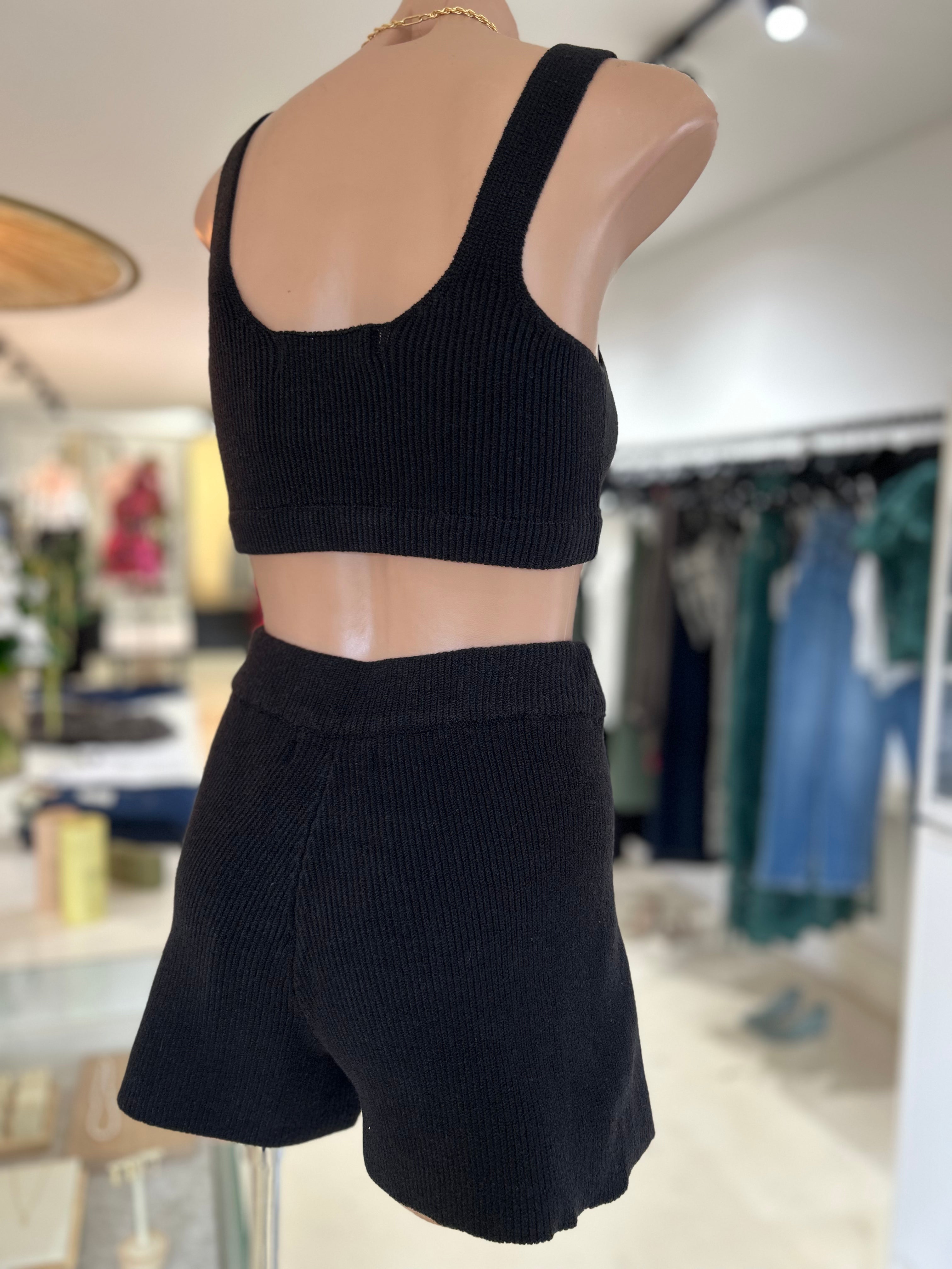 ÉSS Knitted Crop - Black