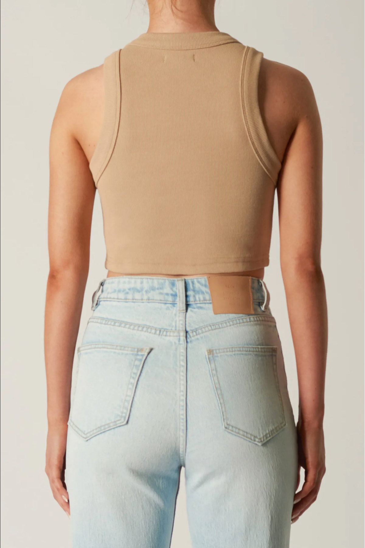 Neuw Denim Jonesy Singlet Crop - Biscuit