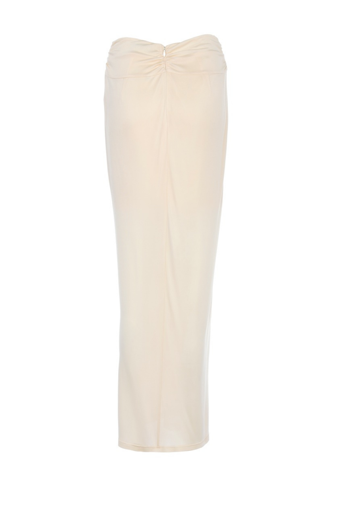 Auteur Studio Contrast Long Draped Skirt - Cream