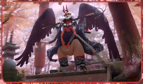 Japanese tengu god yokai