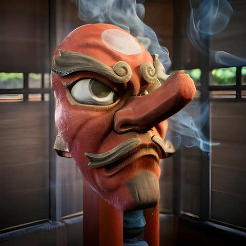 Japanese tengu mask