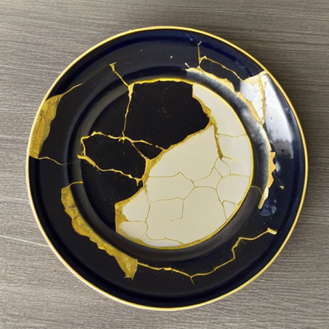 kintsugi plate