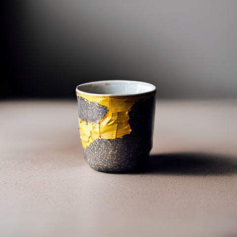 taza de kintsugi