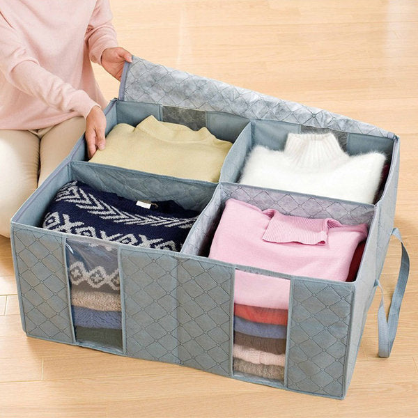 transparent clothes quilts folding storage bags