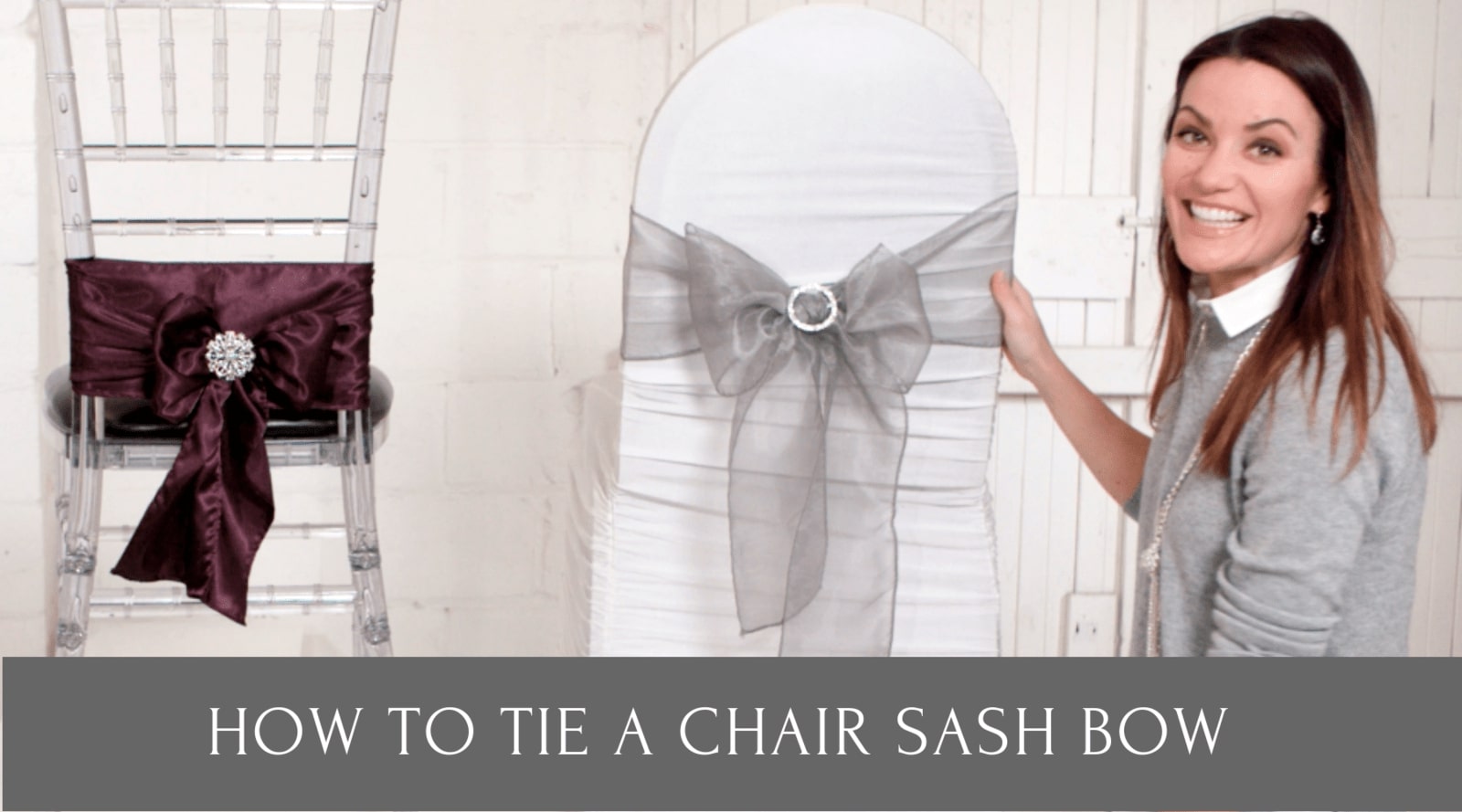 How To Tie A Chair Sash Bow Easy Tutorial Totally Dazzled