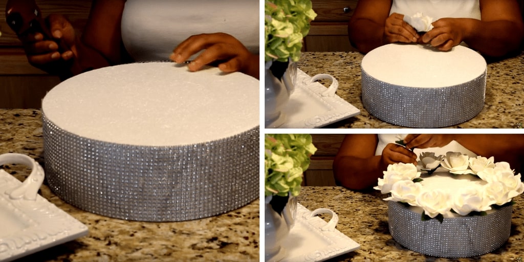 Diva Designing on a Dime with Kimberly Davis_s Imitation Rose Cake Centerpiece Tutorial