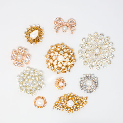 Diamond Shape Brooches For Bouquets Diy Crafts Crystal - Temu