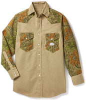 Rasco FR Men's Khaki-Cajun Camo Two Tone Work Shirt FR1104CC/KH