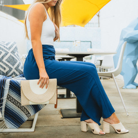 Blue vacation pants from chevytahoeatlanta boutique in Oklahoma city