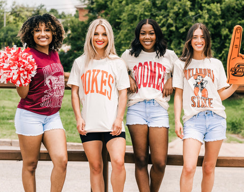 OU t-shirts and OSU t-shirts from Lush Fashion Lounge women's boutique in Oklahoma City