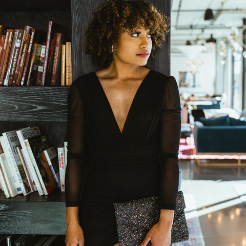 Black dress from Lush Fashion Lounge women's boutique in Oklahoma City