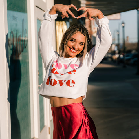 Love sweatshirt from Lush Fashion Lounge women's boutique in Oklahoma City 