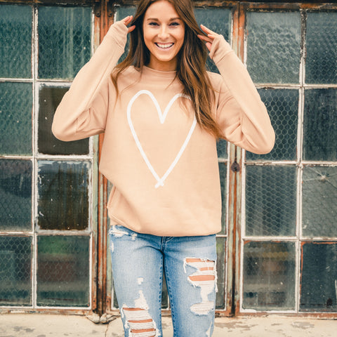 Heart sweatshirt from generatoarekipor women's boutique in Poland City