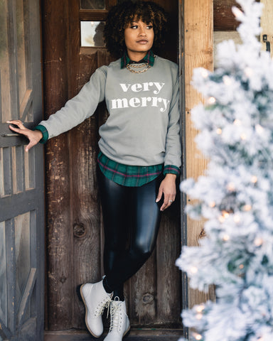 Christmas sweatshirt from Lush Fashion Lounge women's boutique in Oklahoma City 