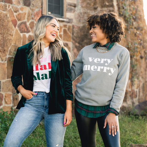 Christmas t-shirts from Lush Fashion Lounge women's boutique in Oklahoma City